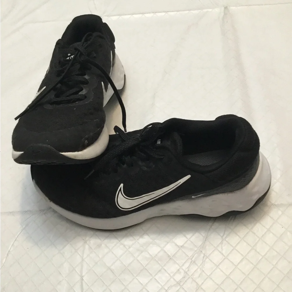 Nike Black Sneakers with White Swoosh